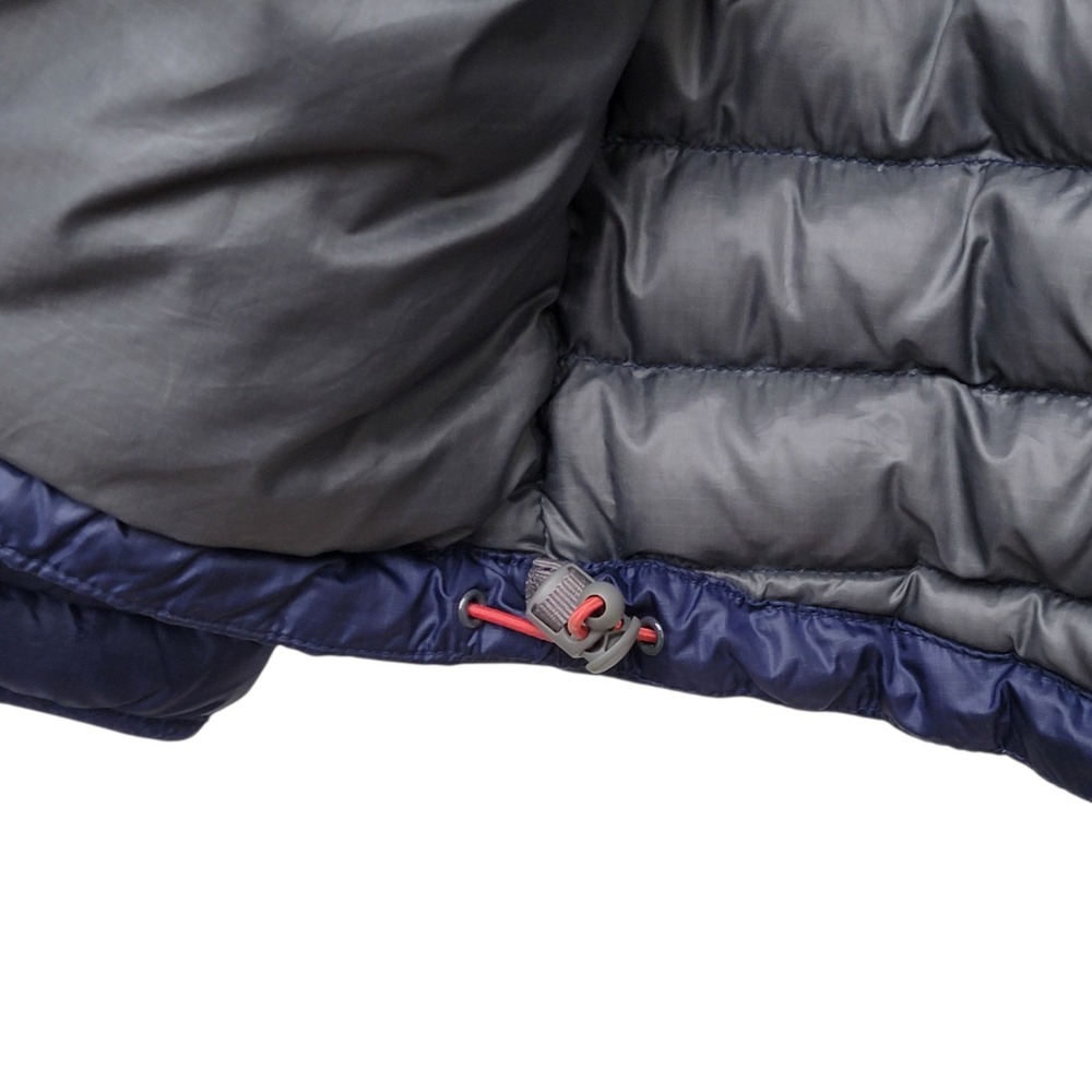 Rab Microlight Alpine Down Jacket Mens Small Navy Blue Hooded Pertex Lightweight - Picture 9 of 11